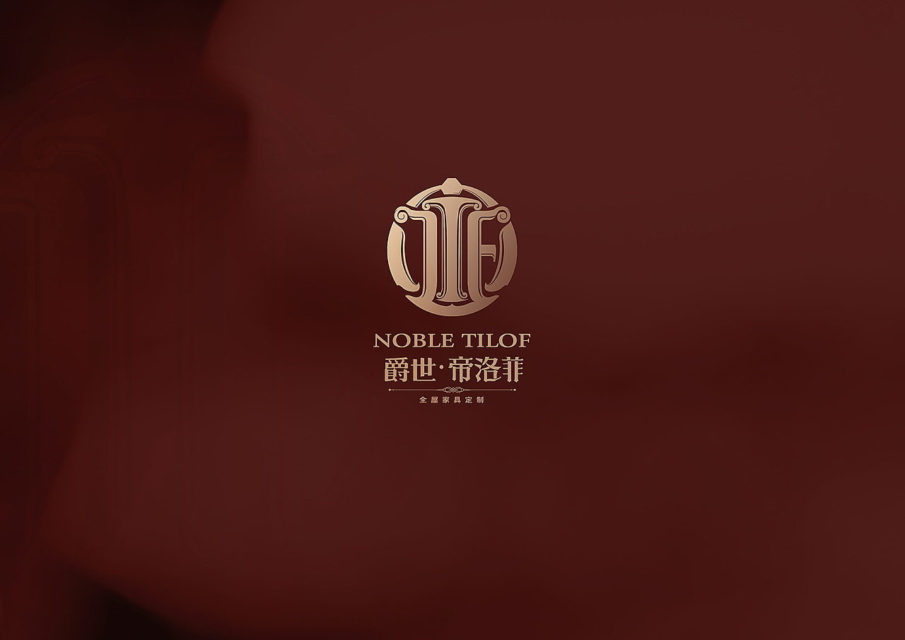 帝洛菲家具品牌logo字体设计  欧式简约