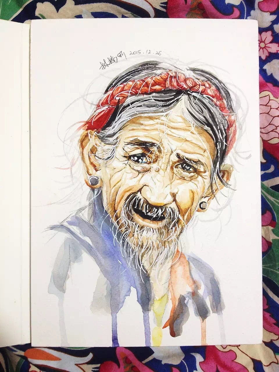 藏族老人（图ZMzk5MDU3NzY=） - 创作习作 - 站酷设计师林小豹NineLin原创素材 - 站酷ZCOOL