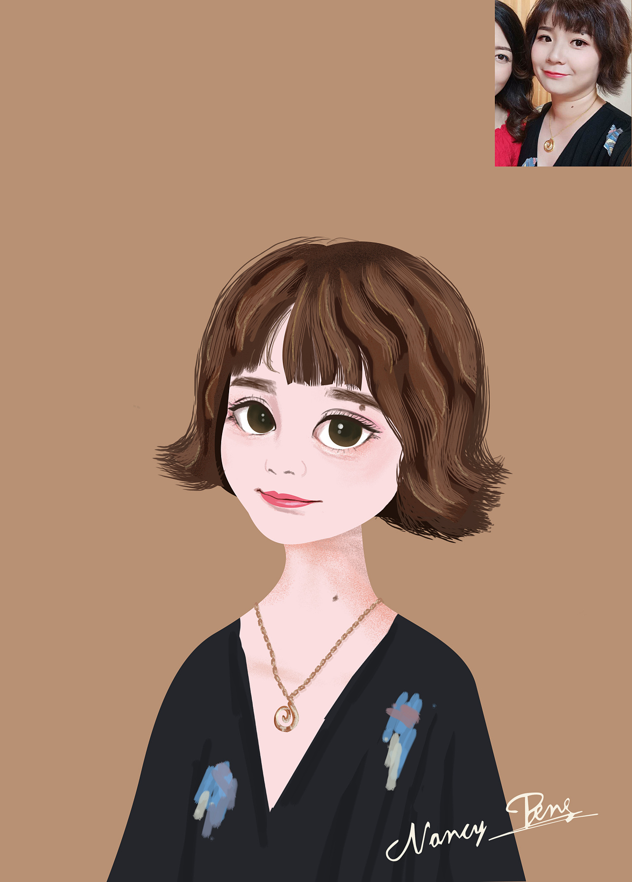 原创手绘 手绘头像 人物形象