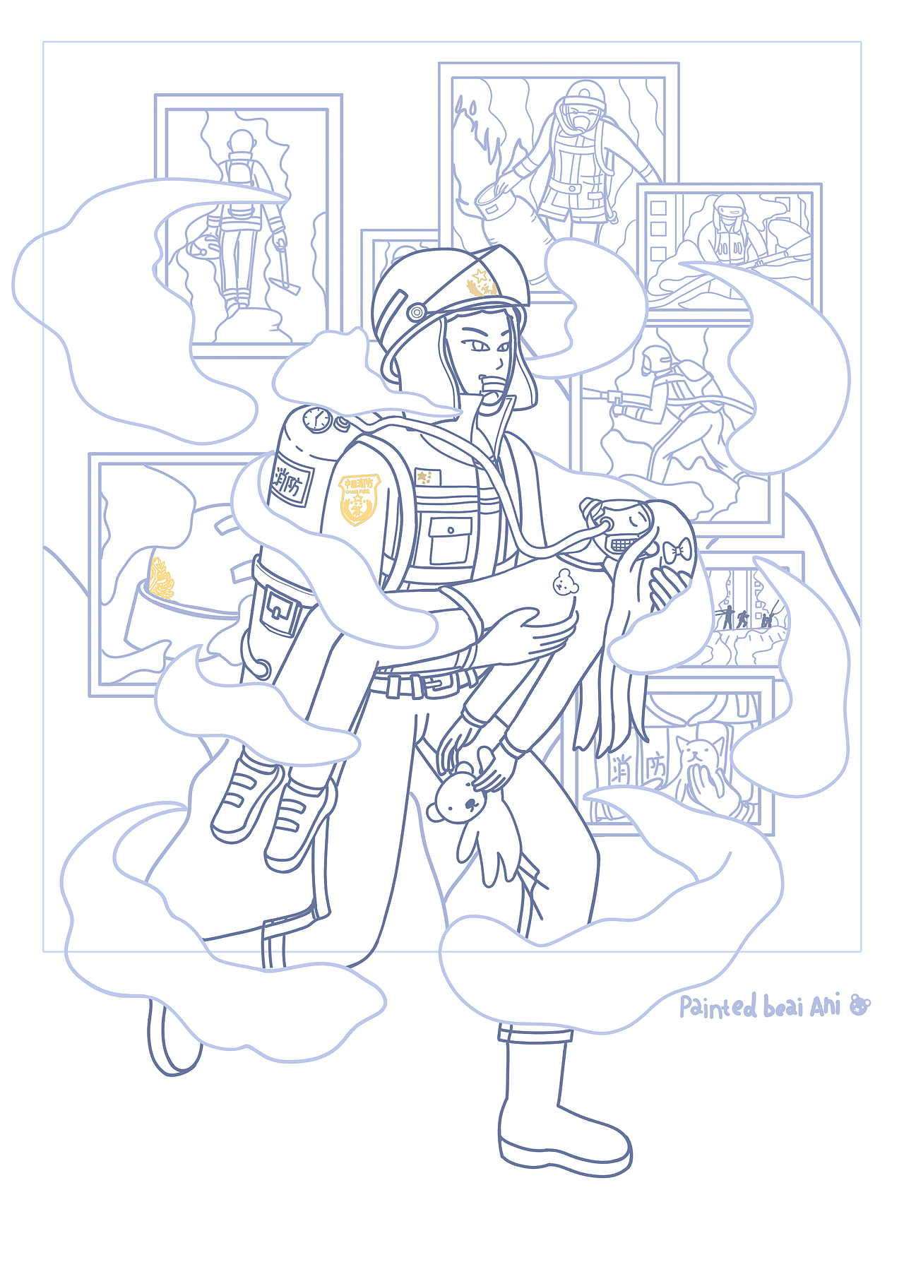 致敬消防战士!致敬最美逆行者!