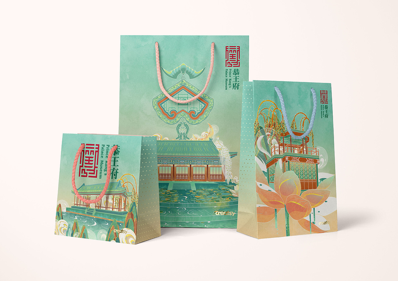 《王府故事》文化和旅游部恭王府插画文创产品（图ZMjczMTk2MDMy） - 商业插画 - 站酷设计师派大珊paipai原创素材 - 站酷ZCOOL