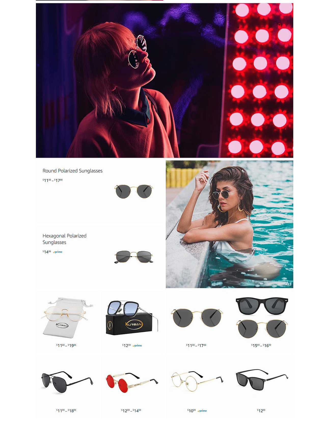 眼镜亚马逊首页店铺装修