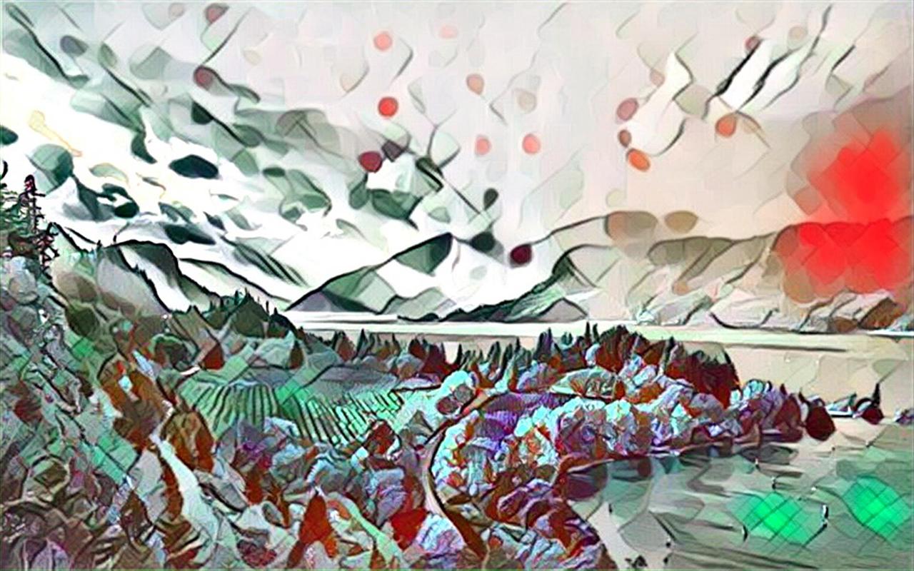 超现实水彩抽象画