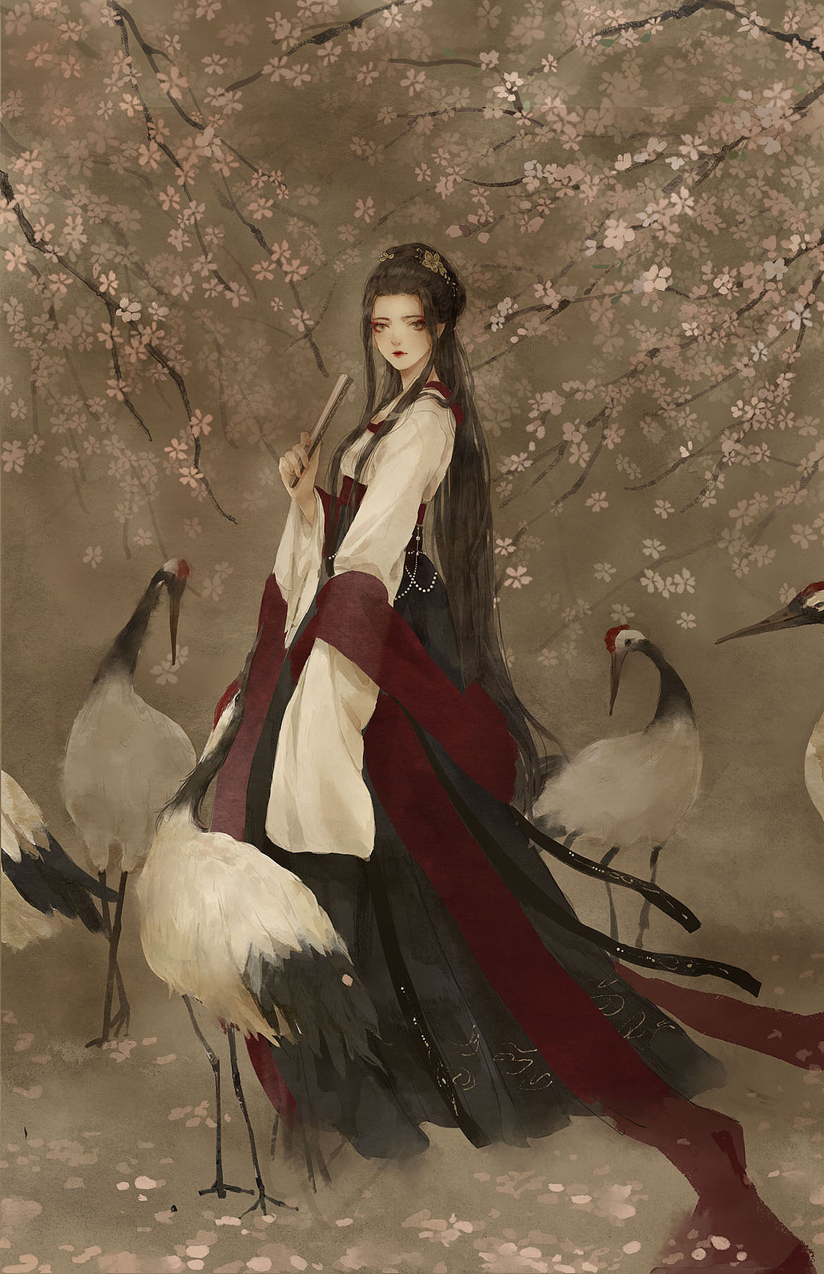 之前画的几张古风