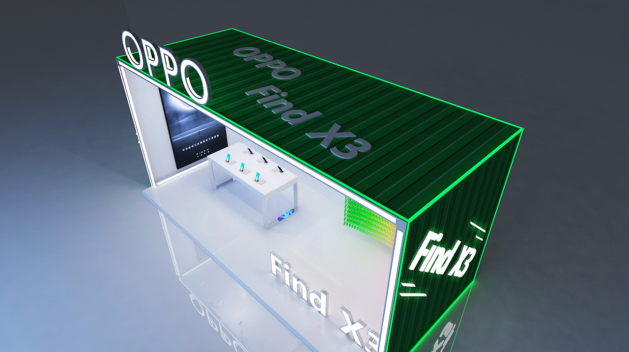 万达oppo快闪店|三维|其他三维|wywh - 原创作品 - 站酷 (zcool)