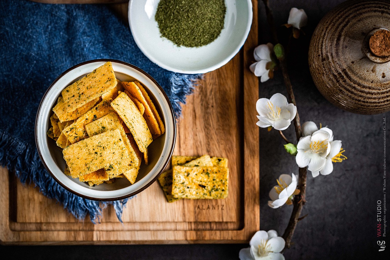 荞麦酥--轻脂小食品产品拍摄