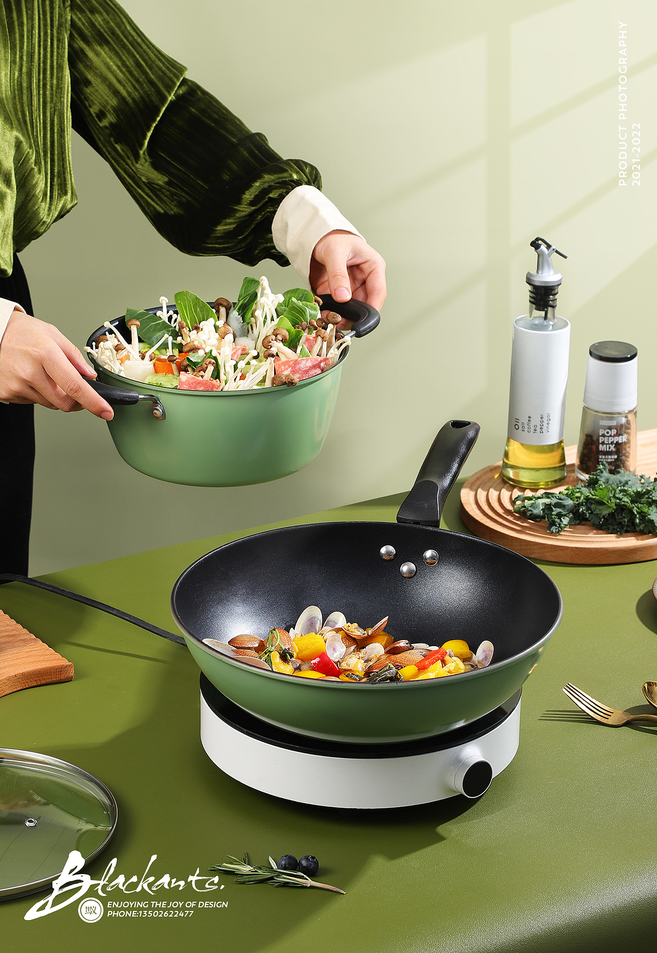 电商摄影|炒锅汤锅煎锅三件套|厨房用品