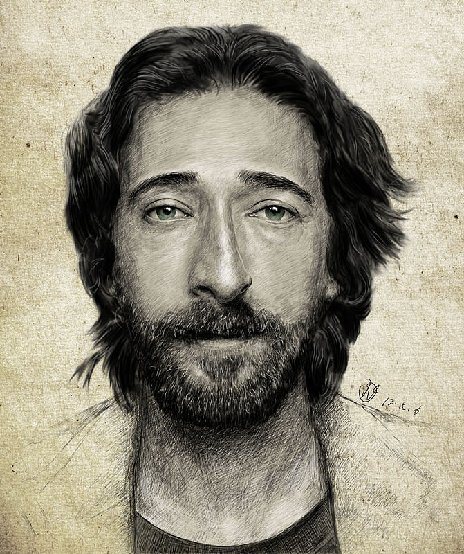 人物素描——艾德里安·布洛迪 Adrien Brody