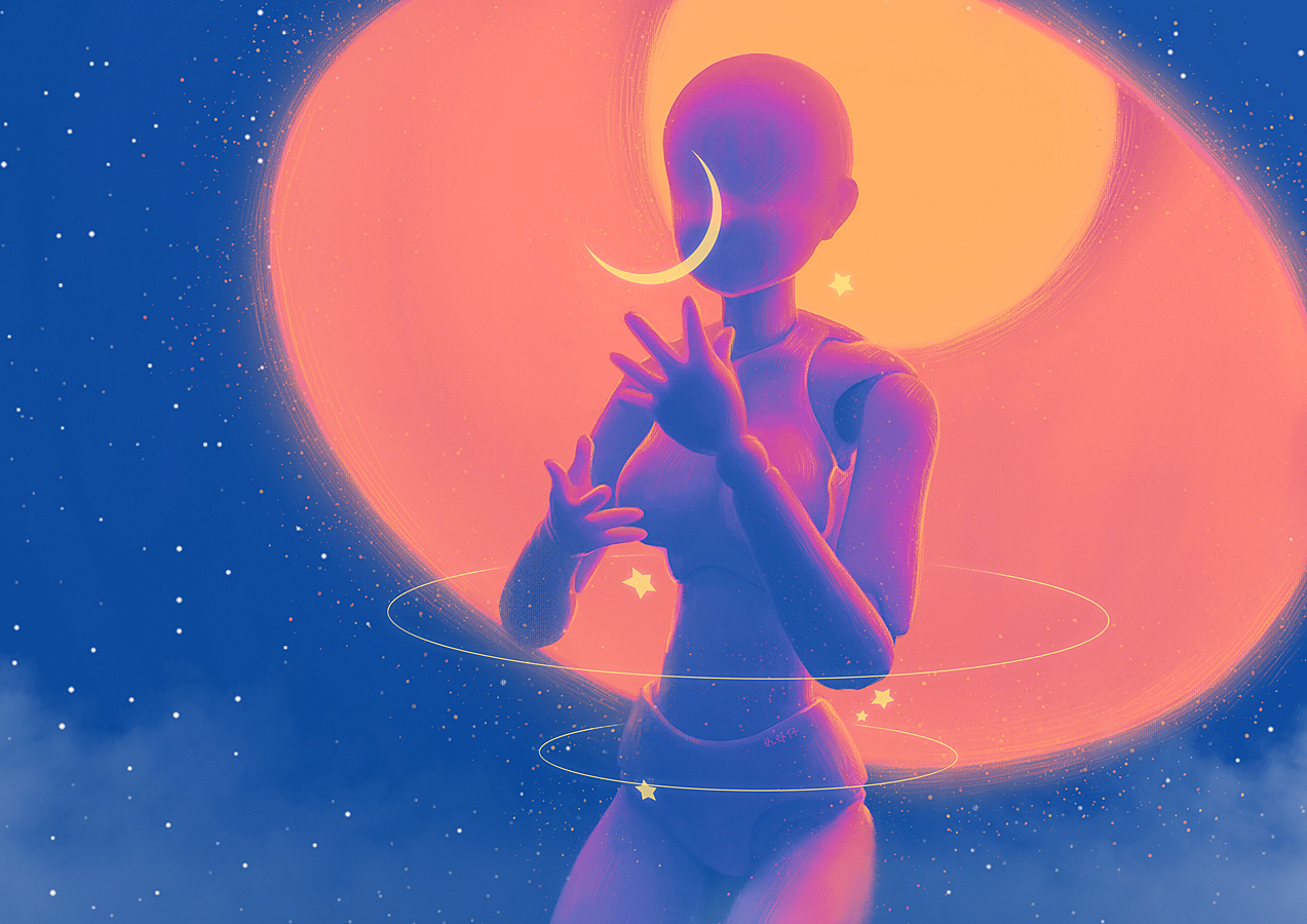 去宇宙了,回来给你带星星