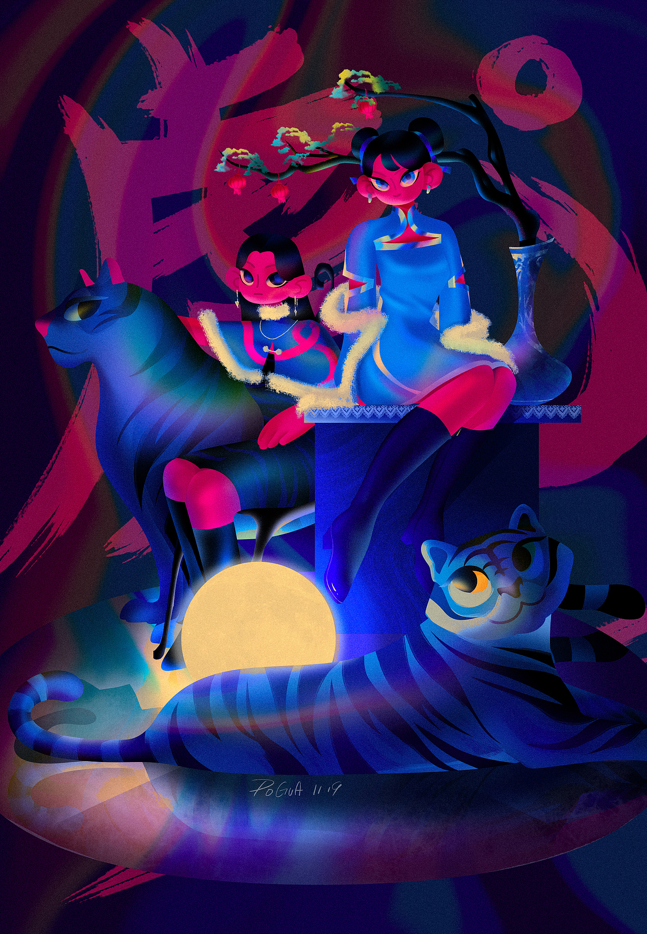 RED-插画探索（图ZMjc4NzU5OTA0） - 创作习作 - 站酷设计师POGUA原创素材 - 站酷ZCOOL