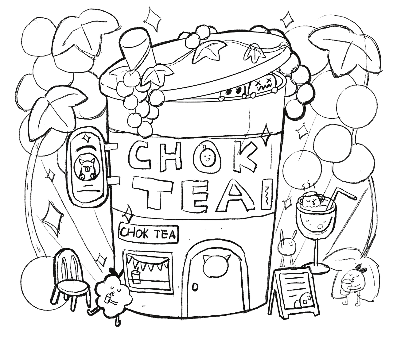 Choktea奶茶插画设计（图ZMjg0OTAzODYw） - 商业插画 - 站酷设计师粒粒巫原创素材 - 站酷ZCOOL