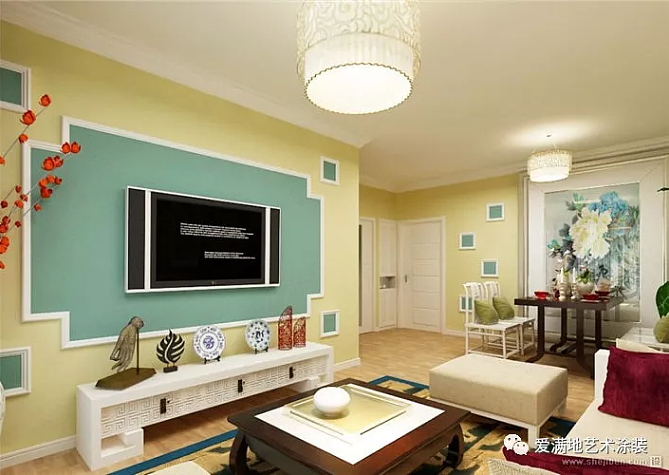 爱满屋肌理壁膜多款精美电视背景墙图