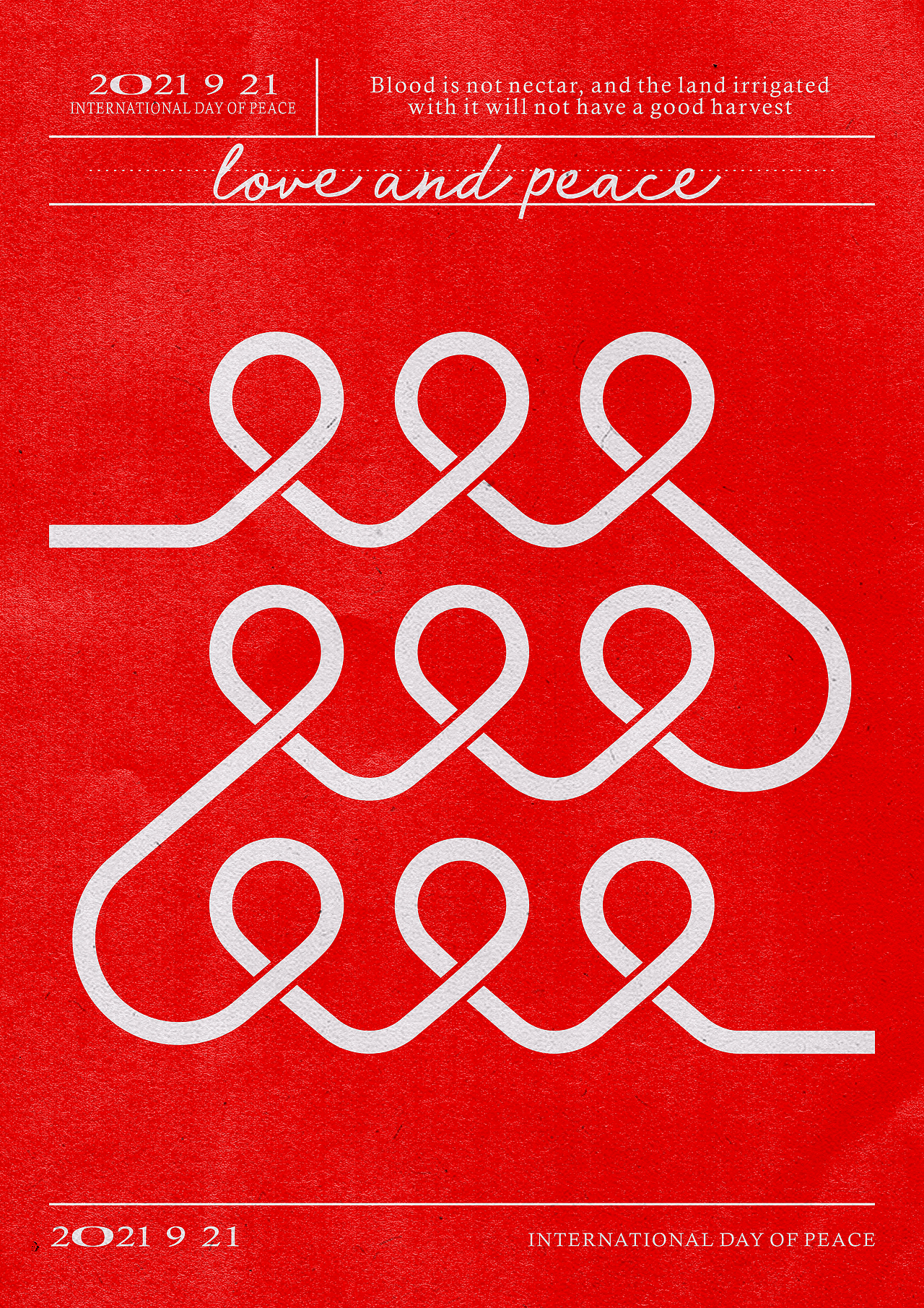 和平与爱的交织.9.21国际和平日 | 绍鹏（图ZMjcxMzYzOTM2） - 海报 - 站酷设计师绍鹏原创素材 - 站酷ZCOOL