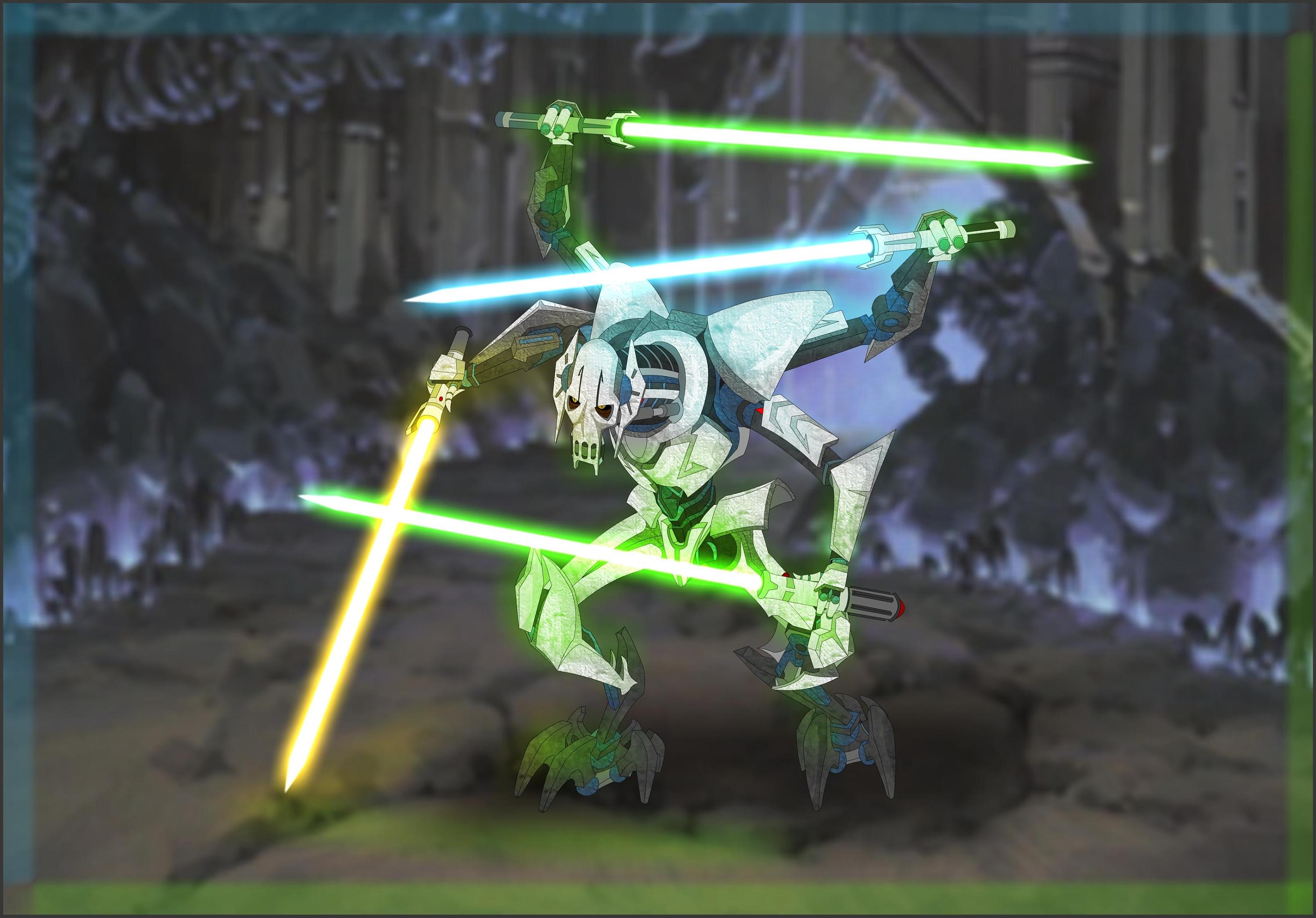 没事画了个星战的"格里弗斯将军"~~~~~~!