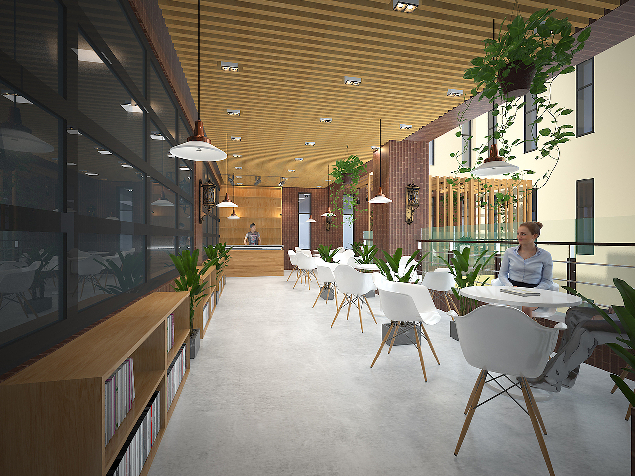 劳动关系学院图书馆新馆空间设计方案部分