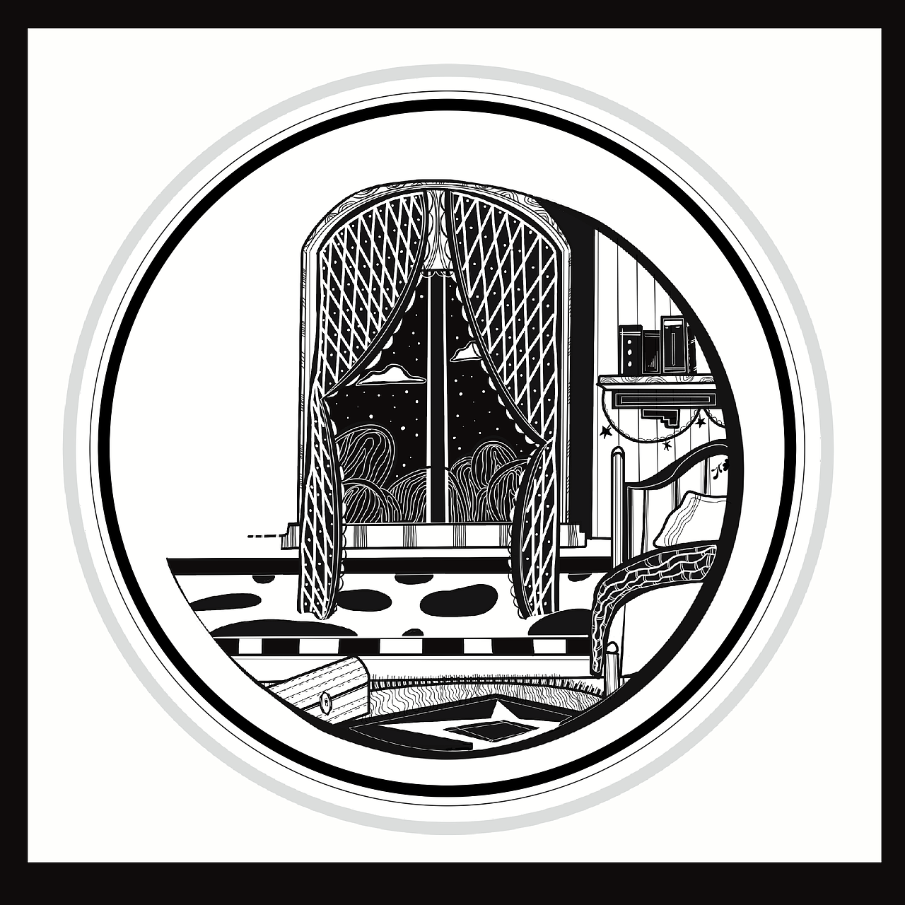 黑白插画（图ZMTk2ODQ0MzI0） - 商业插画 - 站酷设计师哩哩和啰啰原创素材 - 站酷ZCOOL