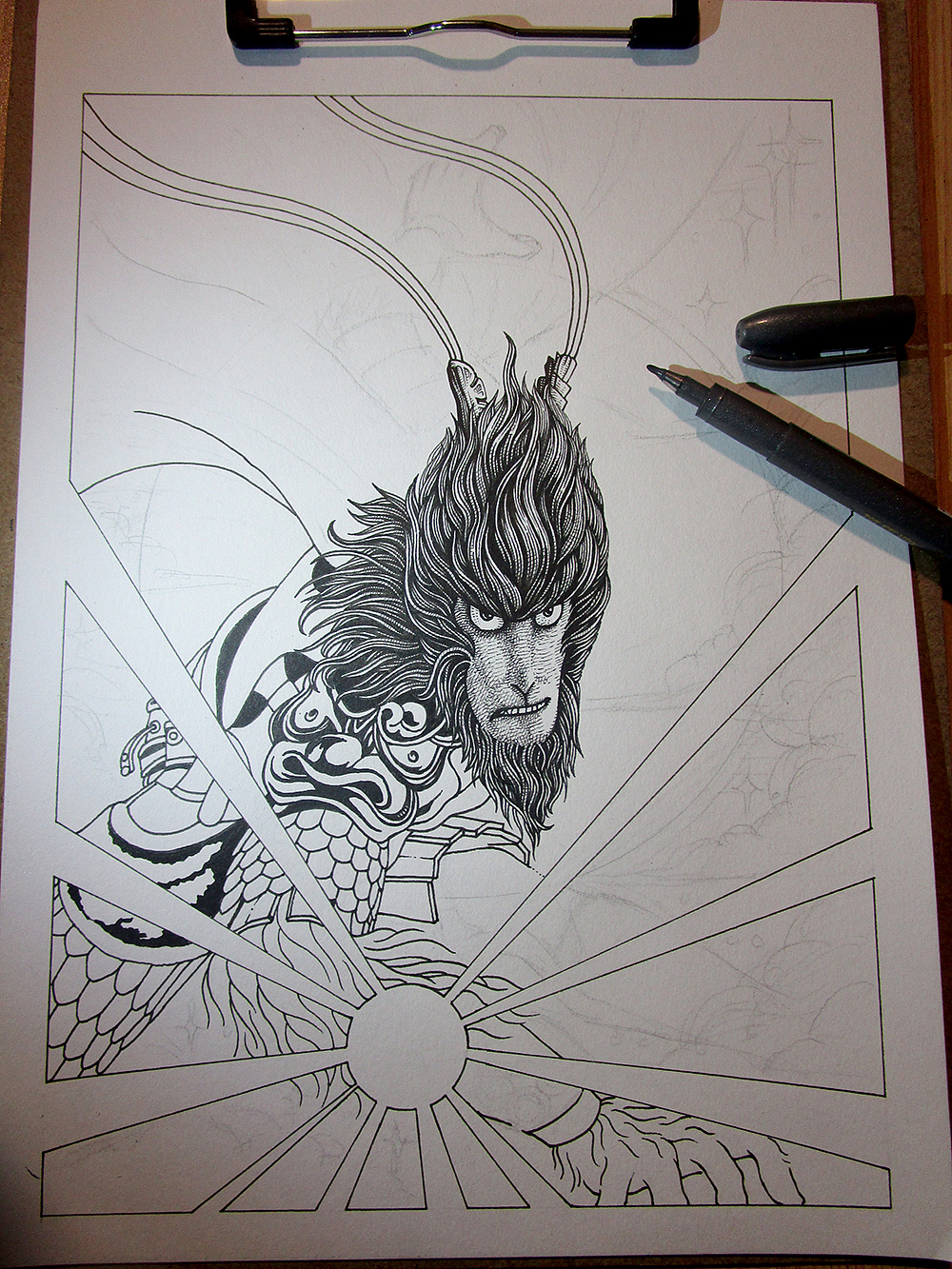 《大圣归来》手绘封面 过程详解