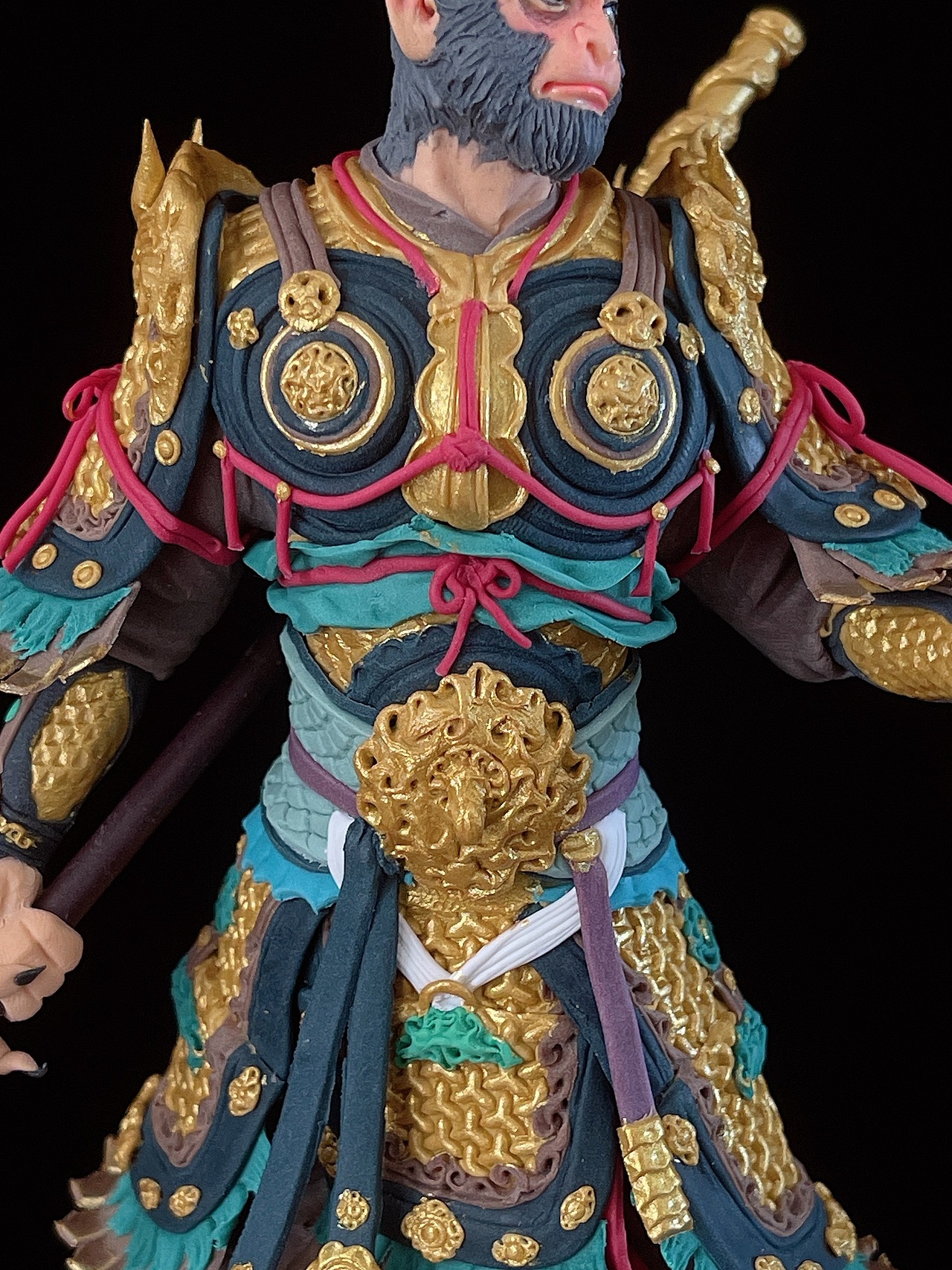 康健面塑作品《黑神话·悟空》