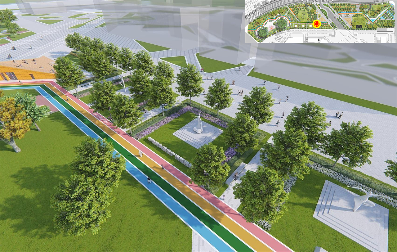 赣州蓉江新区滨江路隧道西侧绿地景观方案设计