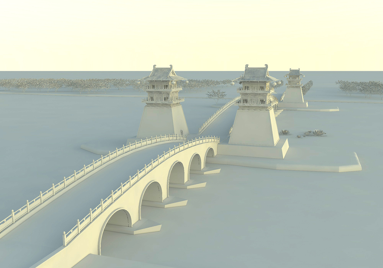 桥3dmax 模型下载-光辉城市