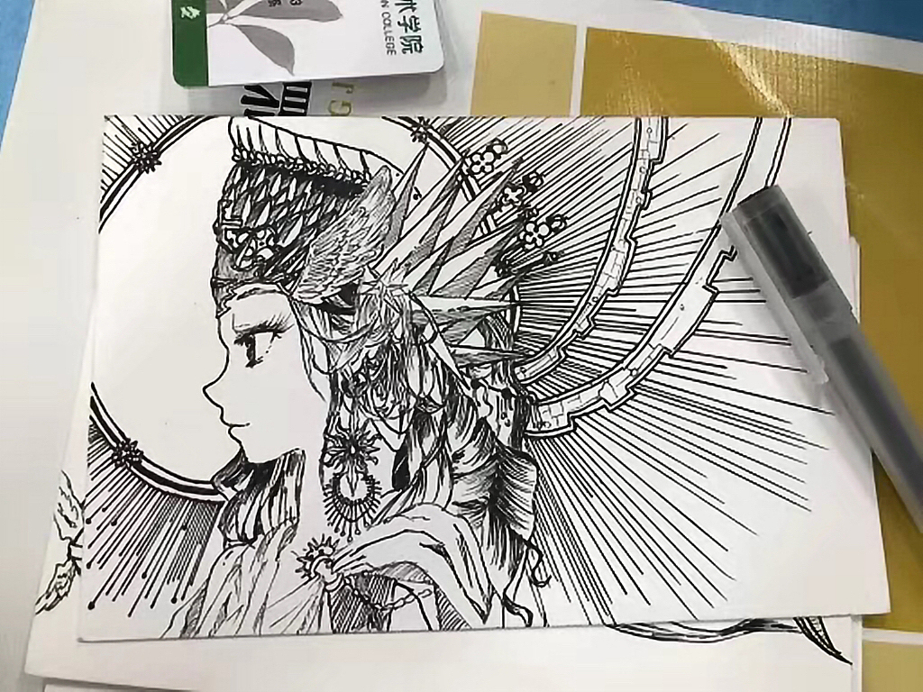 迷上了手绘明信片