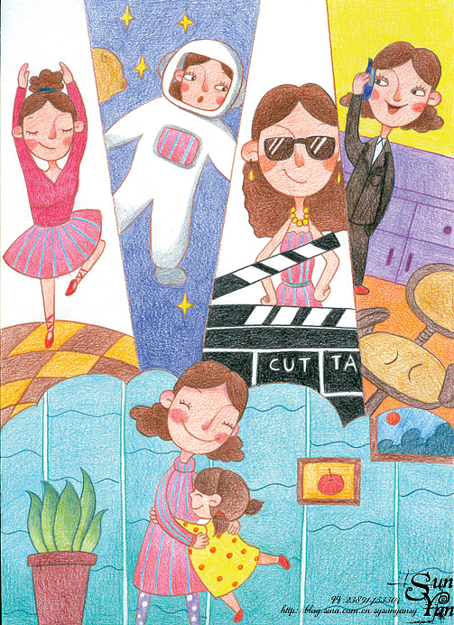 末末的彩铅世界—手绘画报故事插图(1)