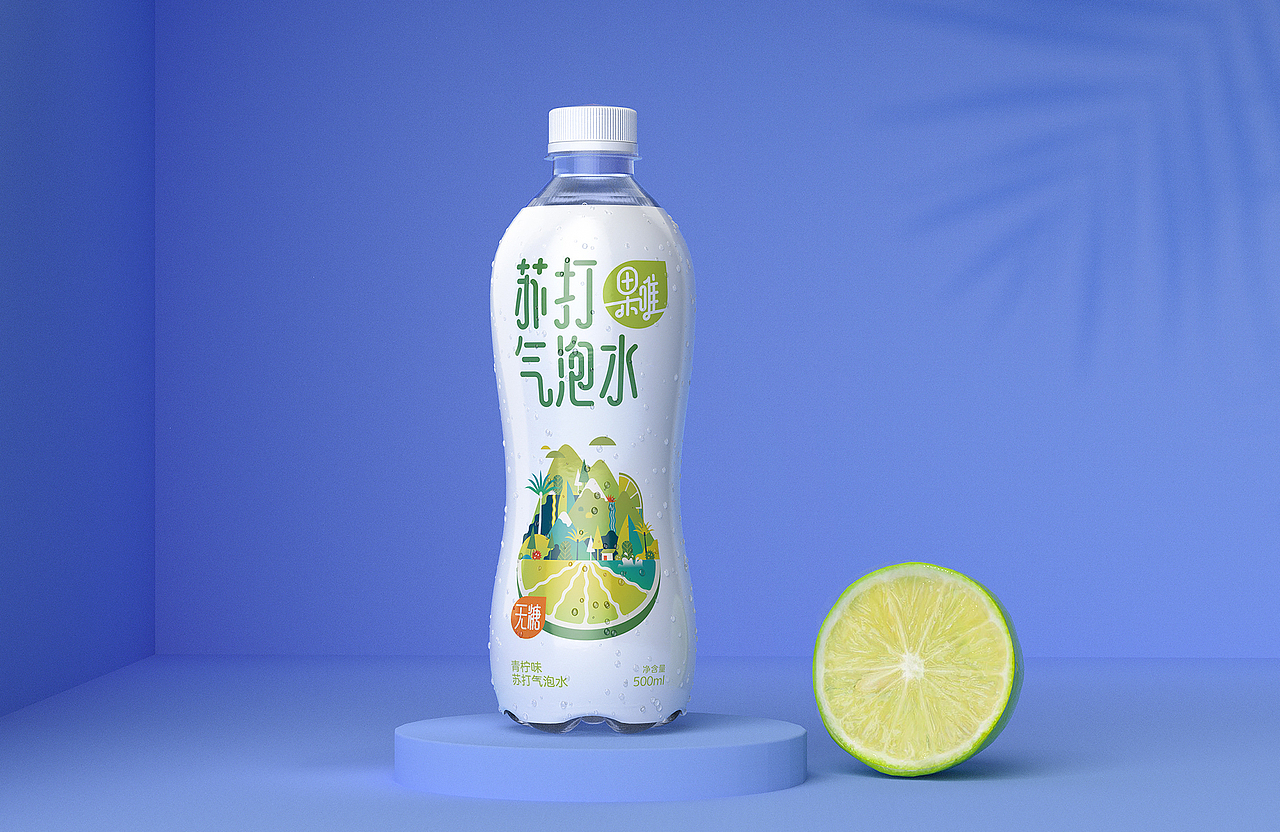 果唯气泡水包装设计