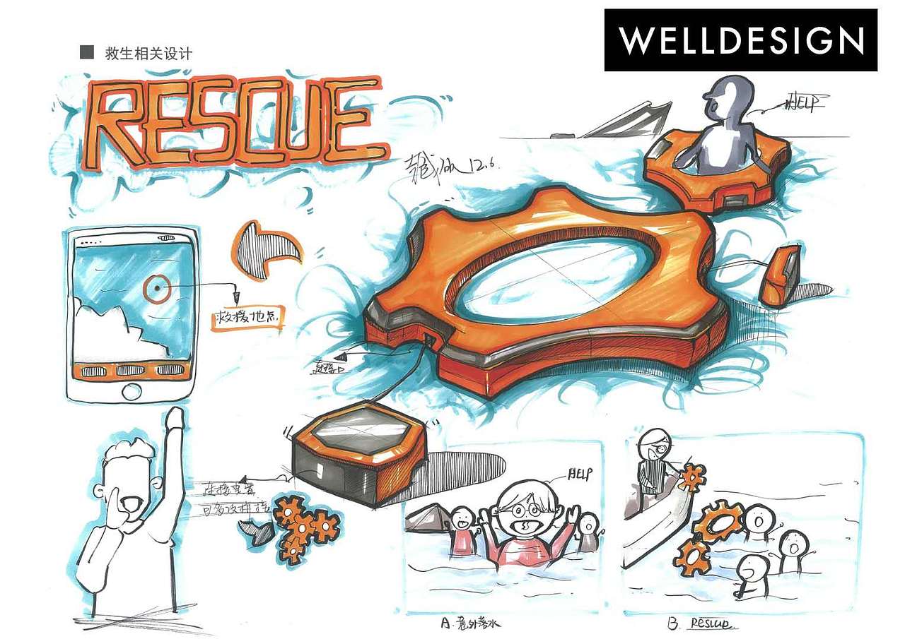 这样的工业设计手绘方案图，你见过吗？（图ZMTIxNDYwODM2） - 其他工业/产品 - 站酷设计师WellDesignStudio原创素材 - 站酷ZCOOL