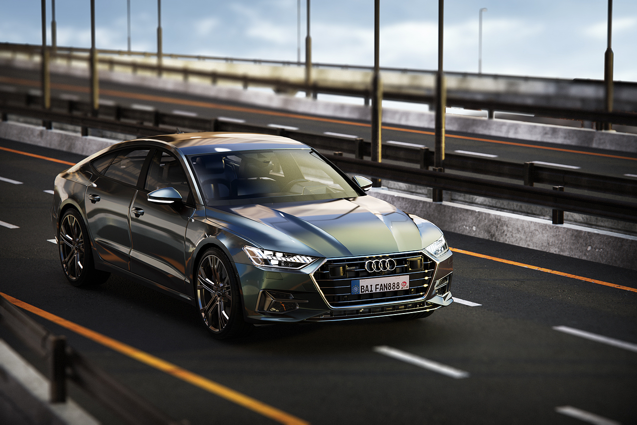 keyshot汽车渲染练习（奥迪A7）（图ZMjQzNzg1MzA0） - 机械/交通 - 站酷设计师临别的风原创素材 - 站酷ZCOOL