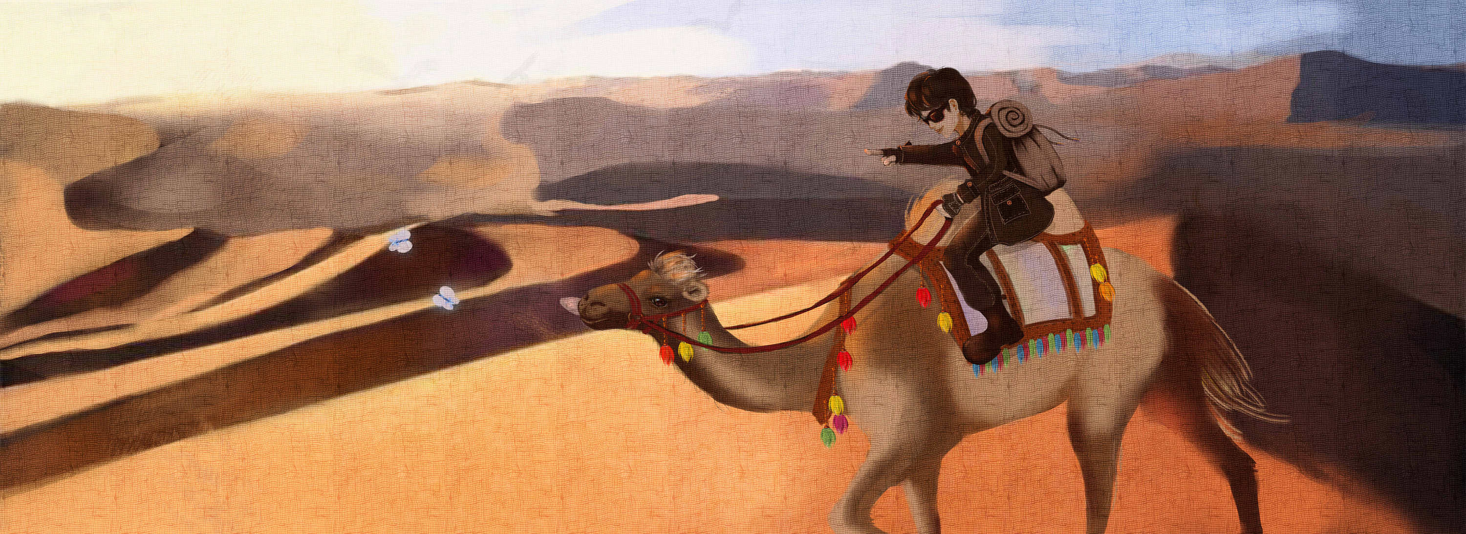 走在沙漠里的骆驼简笔画图片素材免费下载 - 觅知网