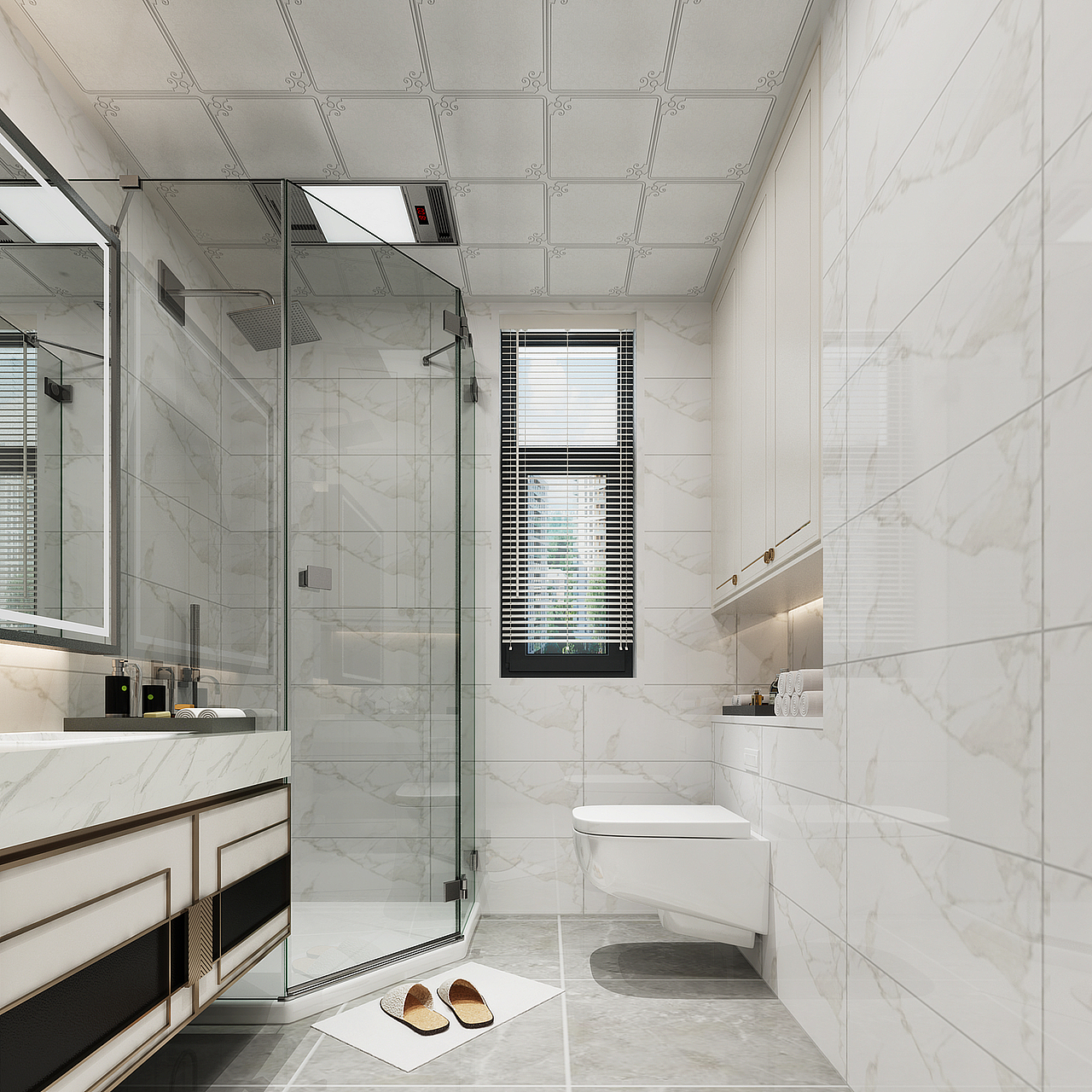 新中式家装客餐厅卧室