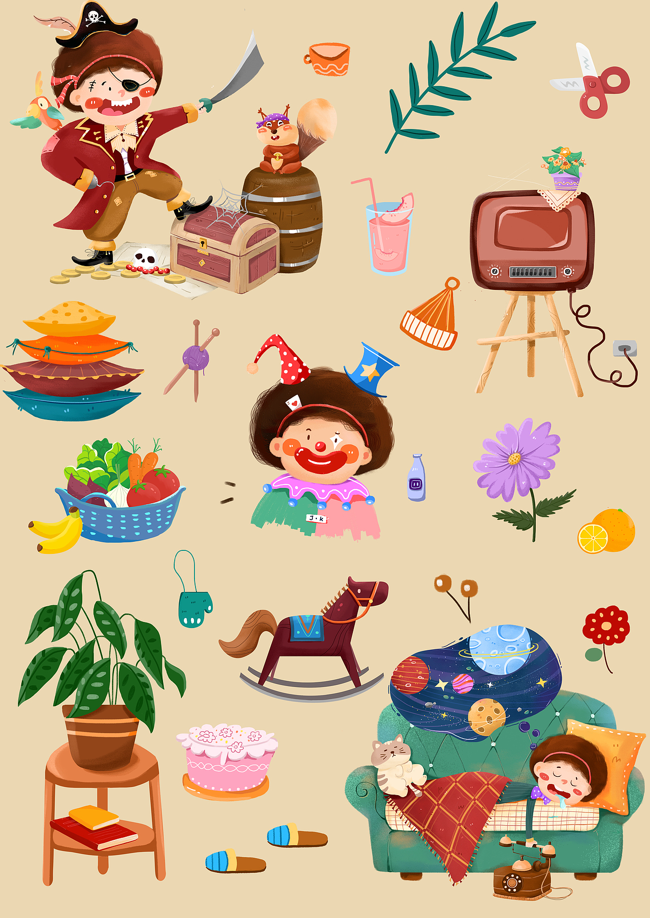 我和爷爷的后花园（图ZMjc5NzEzMDM2） - 绘本 - 站酷设计师小小画师SDR原创素材 - 站酷ZCOOL