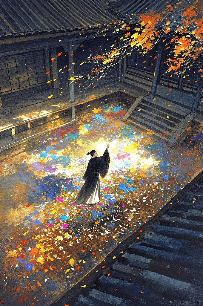 堪图画|榈庭多落叶,慨然知已秋