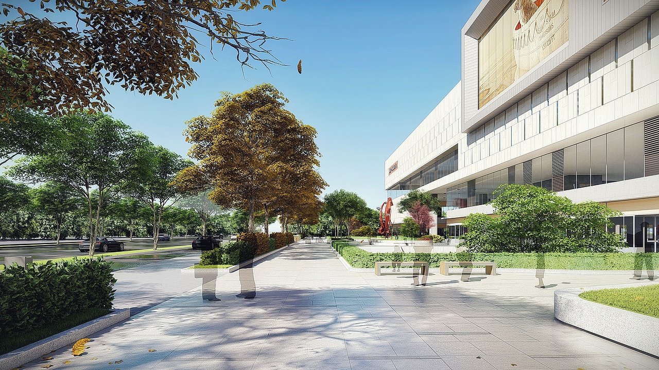 商业广场效果图 LU8 + Snapseed 小清新（图ZMTMyNTMwMjA4） - 景观设计 - 站酷设计师梁西凹原创素材 - 站酷ZCOOL