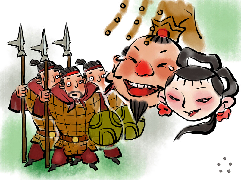 幽王烽火戏诸侯（图ZNDc4MDAzMzY=） - 儿童插画 - 站酷设计师我叫于文龙原创素材 - 站酷ZCOOL