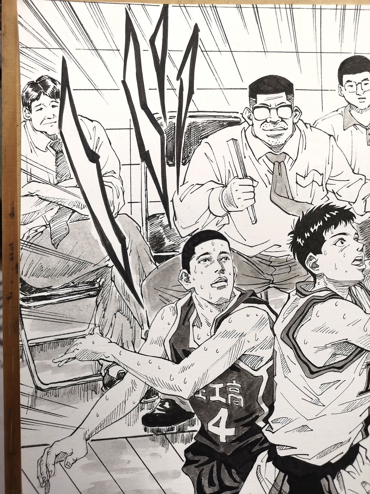 神宗一郎空中闪躲命中压哨球（图ZMzc2ODEwNTQ0） - 单幅漫画 - 站酷设计师阿拆2026原创素材 - 站酷ZCOOL