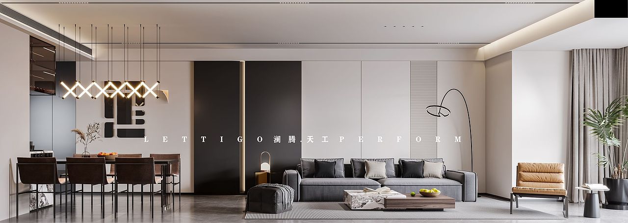 意式平层客餐厅（图ZMzUyMTU0NzQ4） - 家装设计 - 站酷设计师澜腾天工贺艳娟原创素材 - 站酷ZCOOL