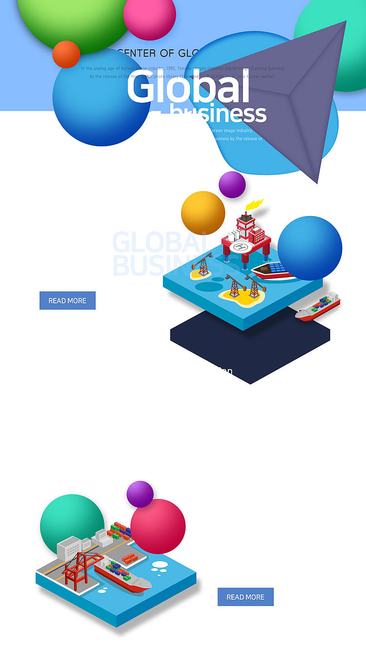 创意扁平商务互联网金融财富科技UI插画网页落地页设计