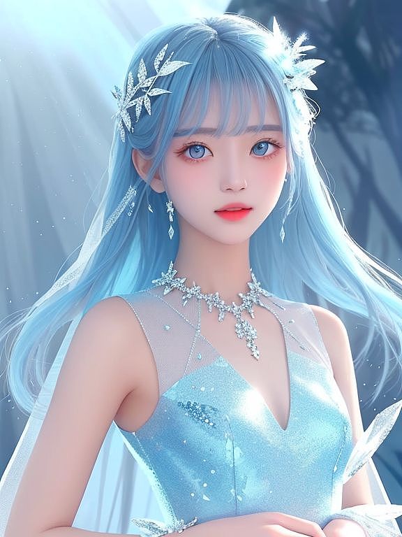 AI绘画︳冰雪女孩