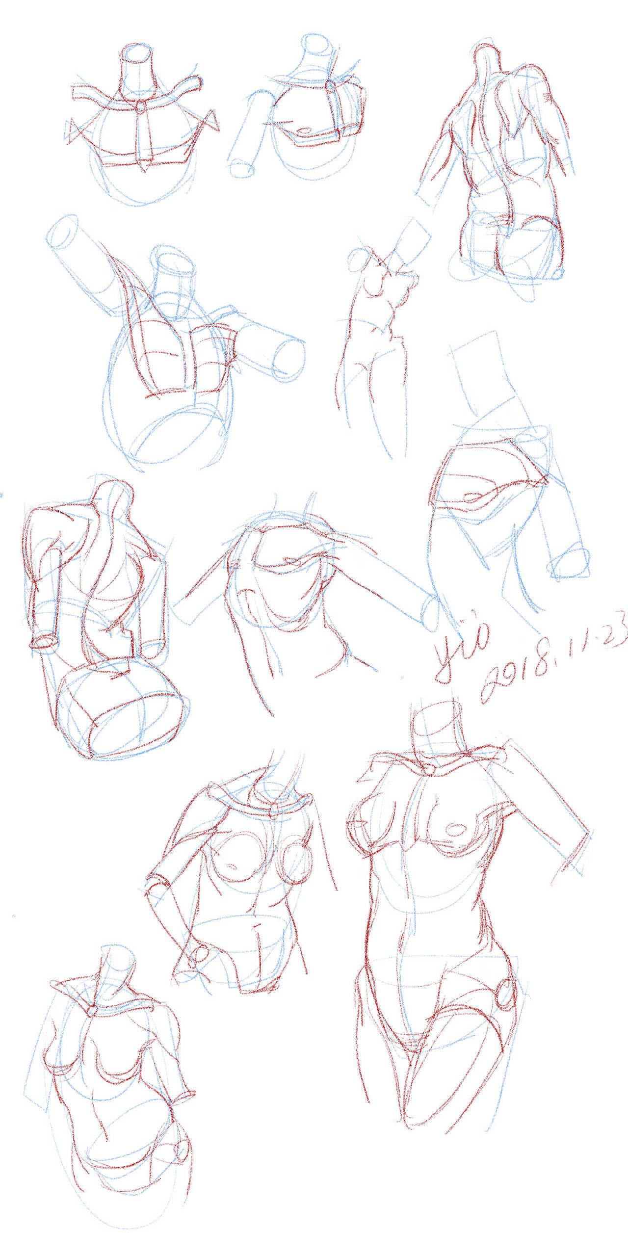 2018下半年的部分速写练习