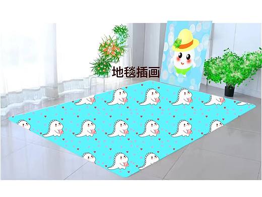 原创插画 包装设计样机图 多领域授权  插画可爱小恐龙
