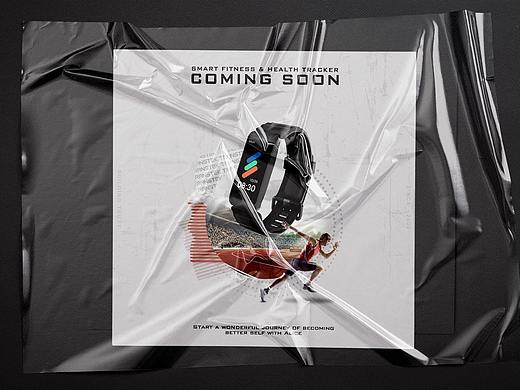 运动手环海报设计（个人主页-ZNTI3Njk0NzI=） - 宣传物料 - 站酷设计师唯野原创素材 - 站酷ZCOOL