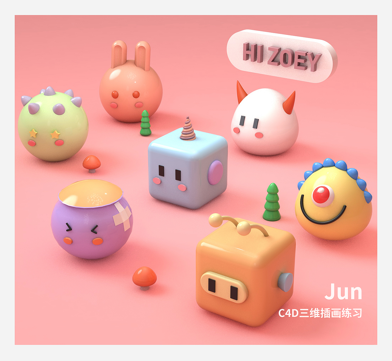 卡通练习（图ZMjcwMDg4NDUy） - 人物/生物 - 站酷设计师LJRegina原创素材 - 站酷ZCOOL