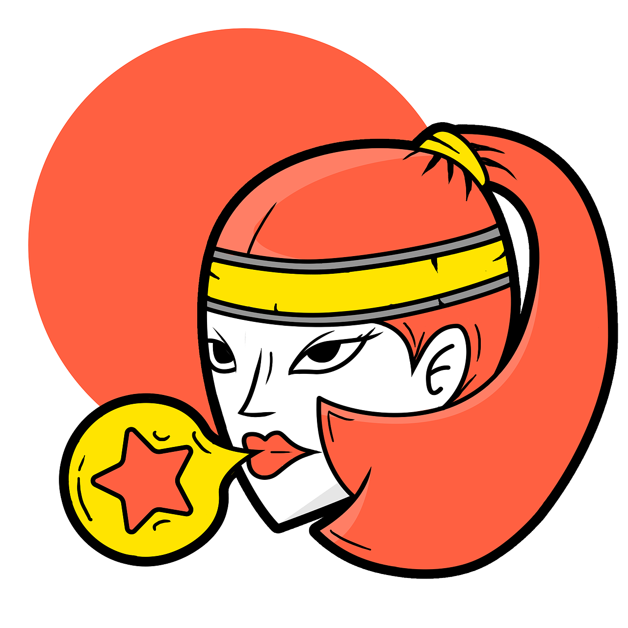 马拉松属性插画