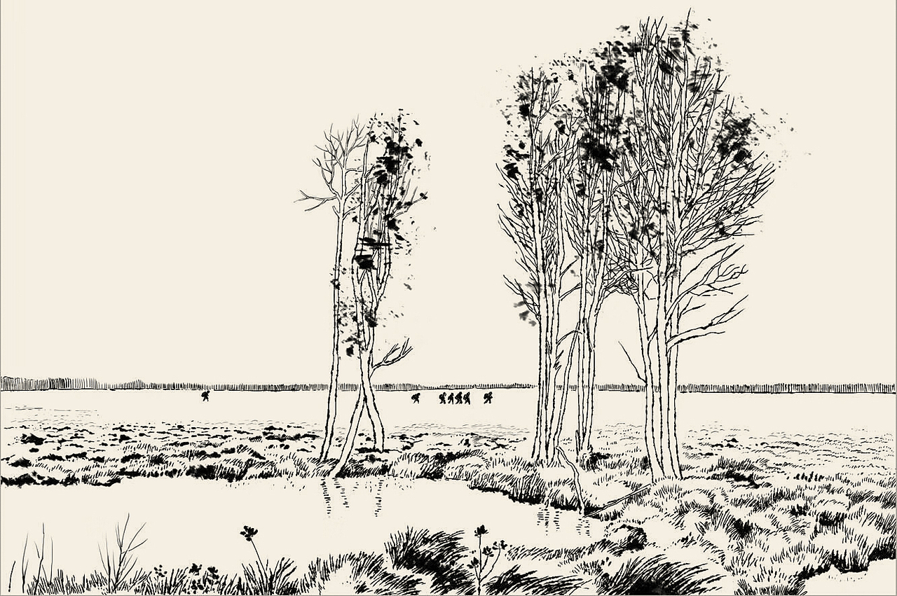 写实插画，老连环画 军事插画 场景速写 人物速写 党建（图ZMTg5MzIzODAw） - 绘本 - 站酷设计师肖刚漫画原创素材 - 站酷ZCOOL