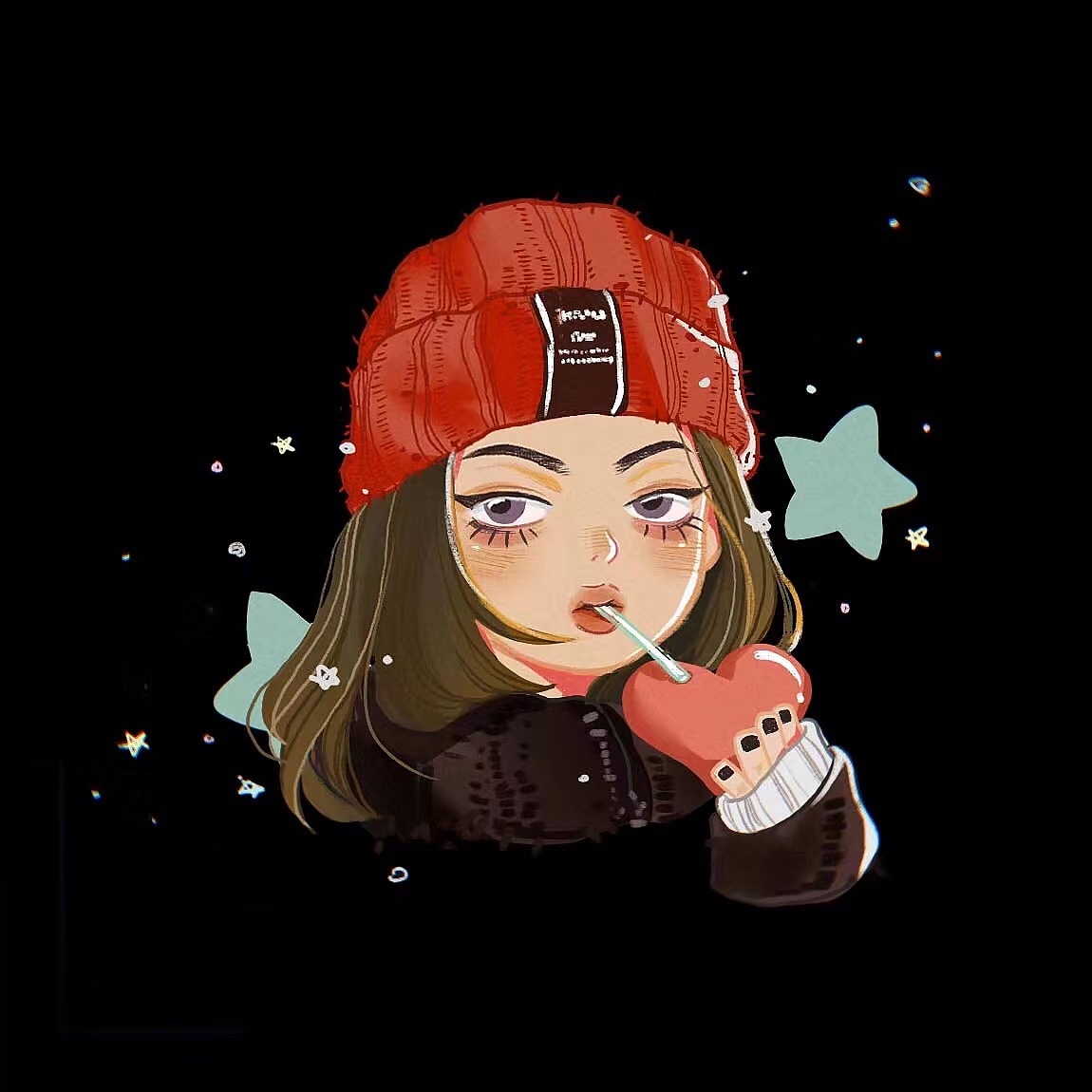 手绘头像（图ZMTc0MzE4NTU2） - 创作习作 - 站酷设计师東屿原创素材 - 站酷ZCOOL