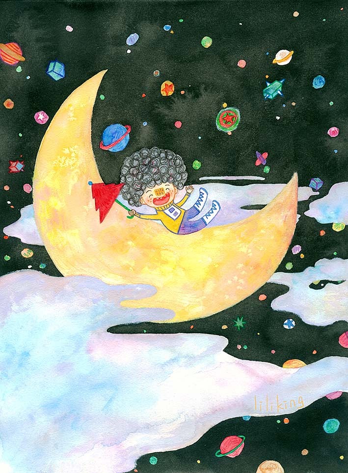 来自星星的小孩（图ZMzY2NjkwOTY=） - 儿童插画 - 站酷设计师An_Fangyi原创素材 - 站酷ZCOOL