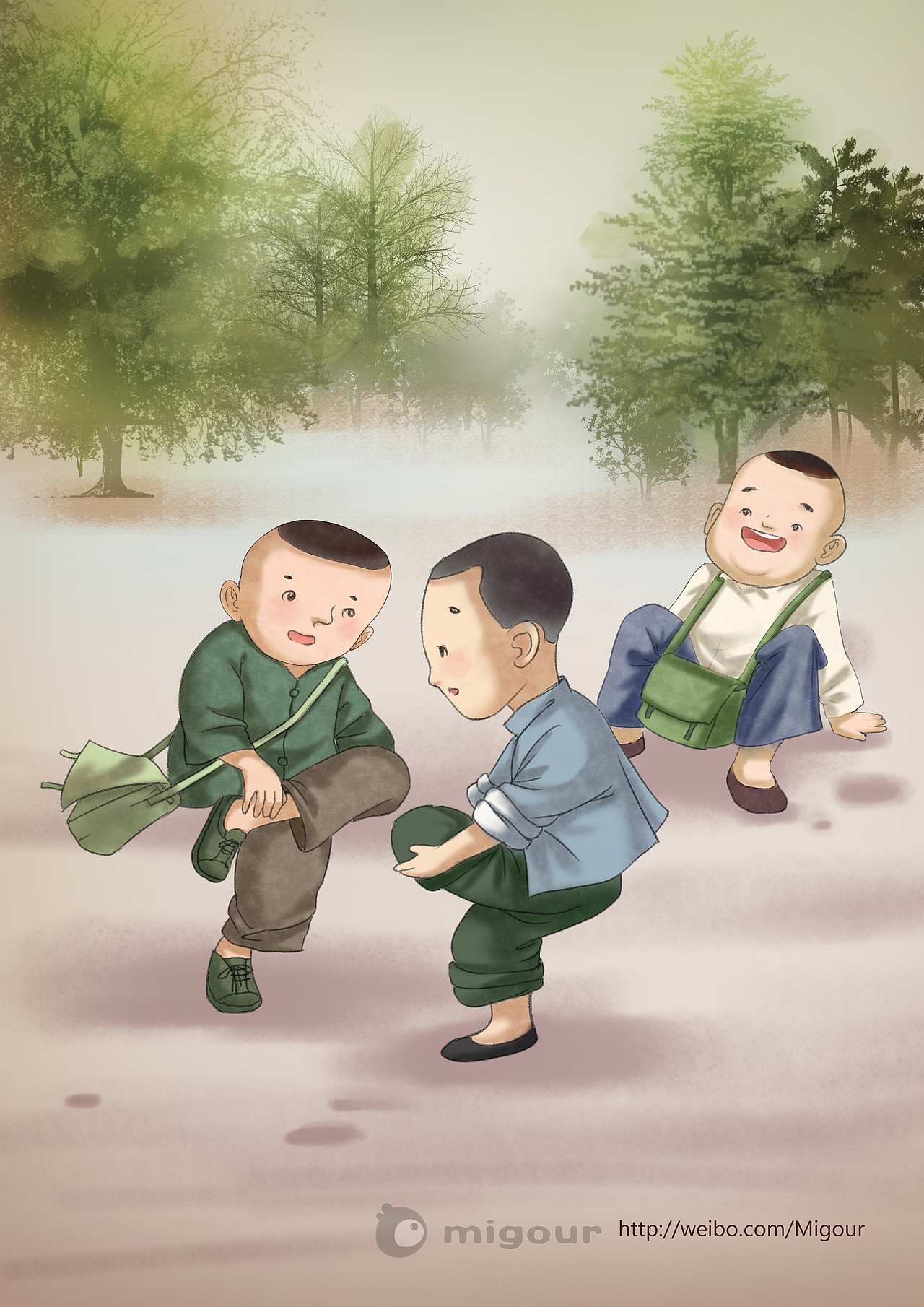 怀旧童年（图ZMTA4MDgwNjY4） - 儿童插画 - 站酷设计师米果migour原创素材 - 站酷ZCOOL