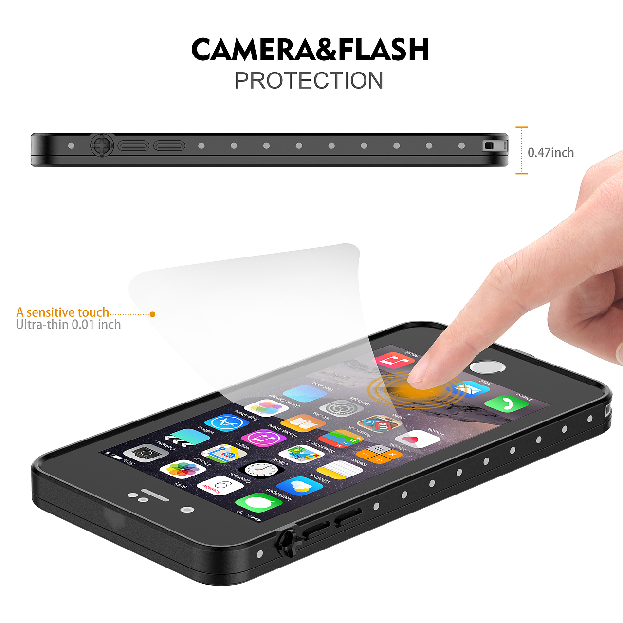 防水手机壳 亚马逊产品摄影 PS精修图 3D三维建模渲染 电商美工 天猫 京东 聚光影像