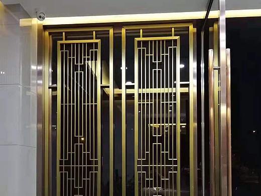 山西太原酒店别墅不锈钢屏风工程制品